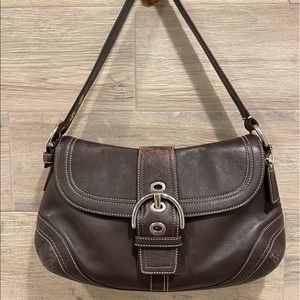 COACH Soho Brown Leather Shoulder Bag Authentic